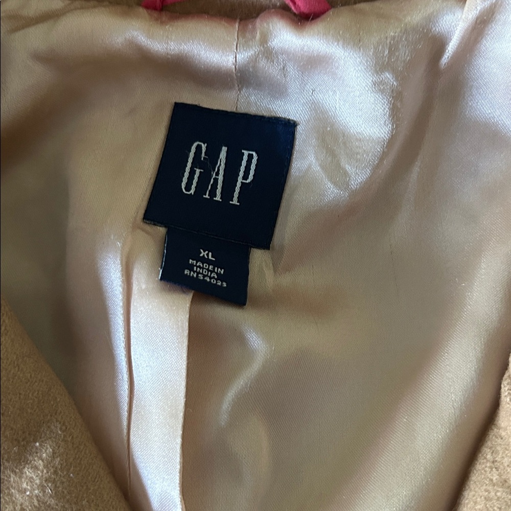 Gap Beige Satin-Lined Jacket Double Breasted Exce… - image 2